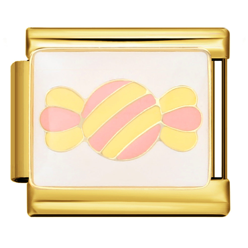 Wholesale 5pcs Italian Charm Bracelet 9mm DIY Splicing Cute Creative Stainless Steel Composable Bracelet