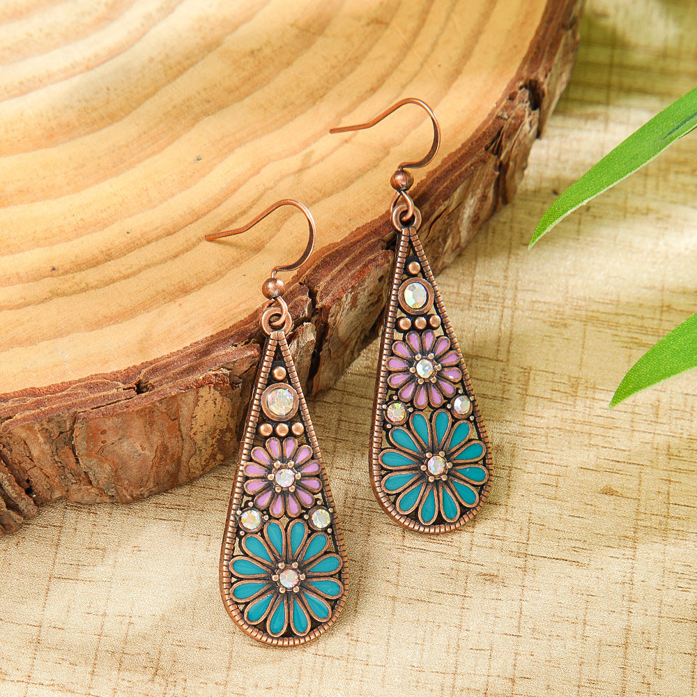 Wholesale  Bohemian Drop Earrings Earrings with Diamond Vintage