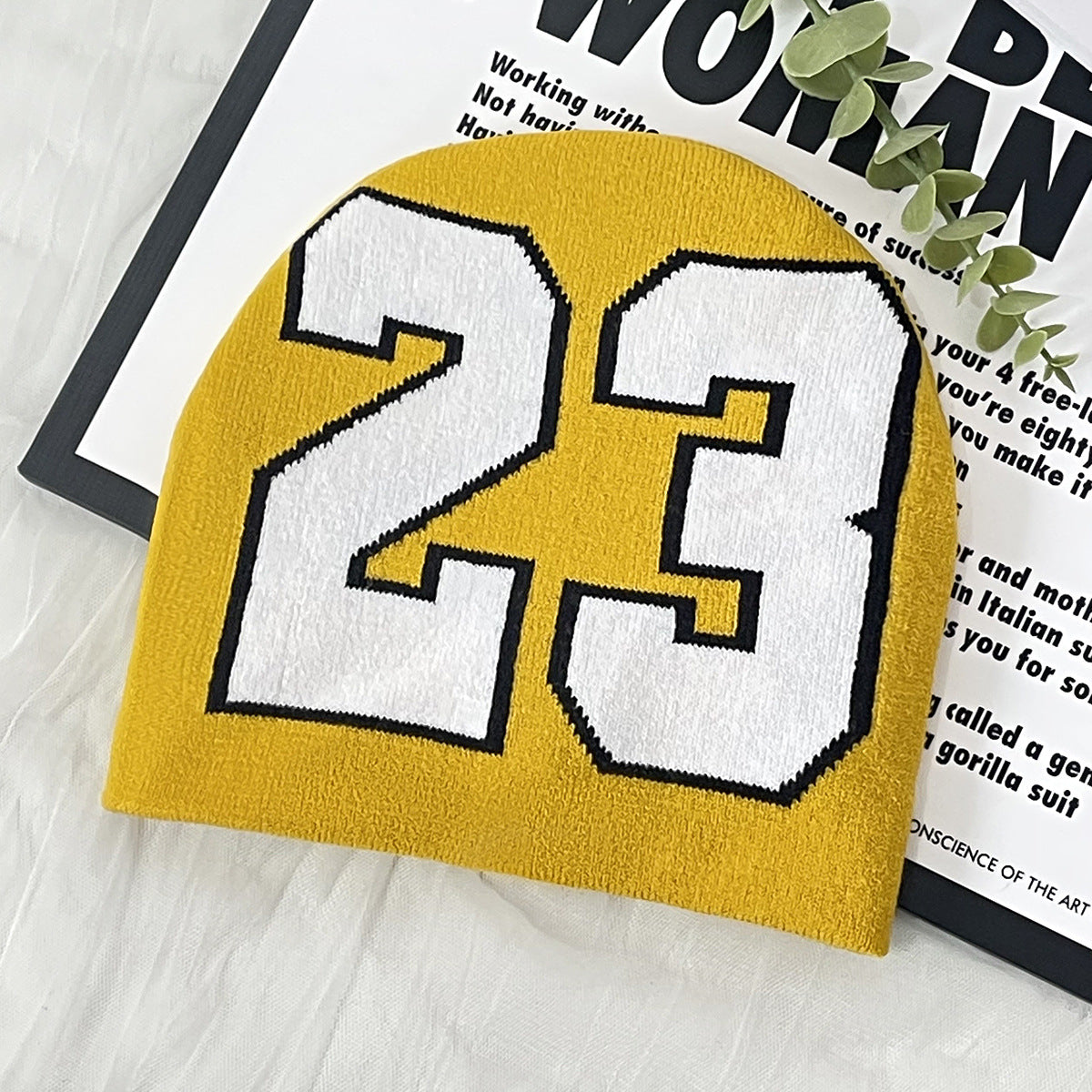 Wholesale 23 Digital Pattern Knitted Hat Beanie