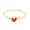 Wholesale  stainless steel 18k  not fade love drop oil open bracelet