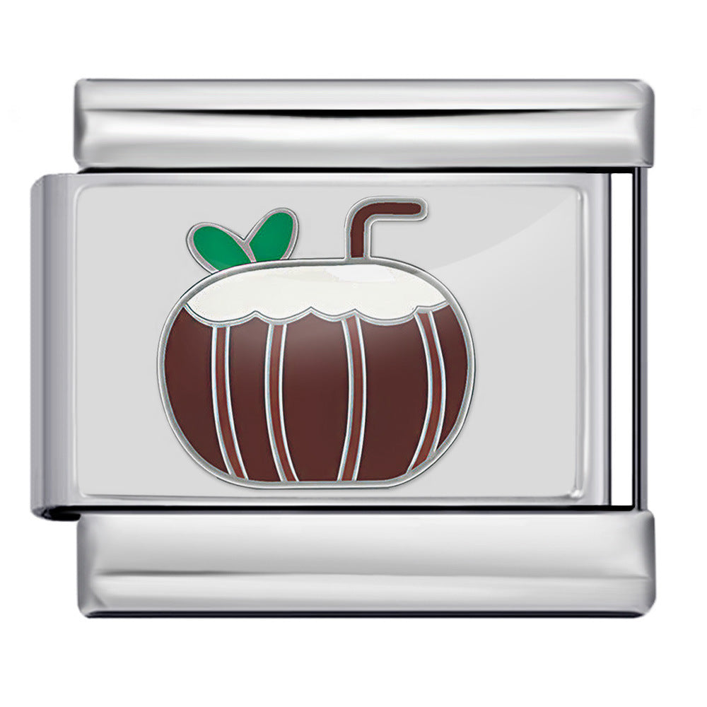 Wholesale  Italian Charm Bracelet 9mm DIY Fruit and Vegetable Series Creative Stainless Steel Composable Bracelet