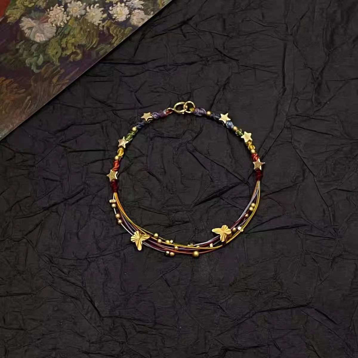 Wholesale Modern Chinese Style Rainbow Star Braided Rope Bracelet Colorful Handmade Women S Everyday Fashion Accessory