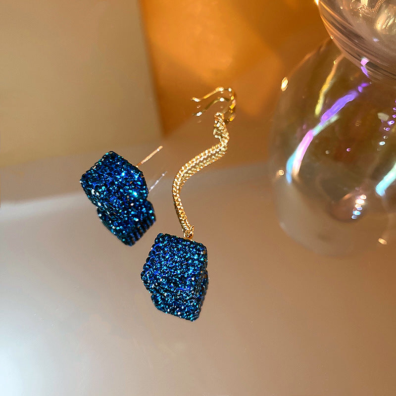 Wholesale Silver Needle Diamond Flower Geometric Earrings ACC-ES-BY003