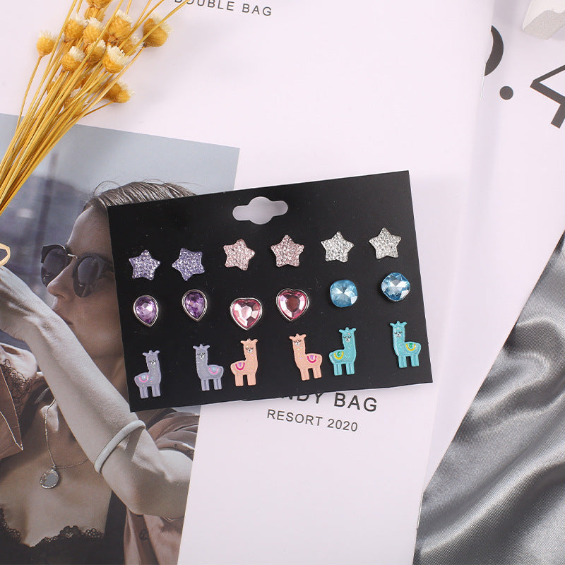 Wholesale Alloy 9 pairs/ set earrings set