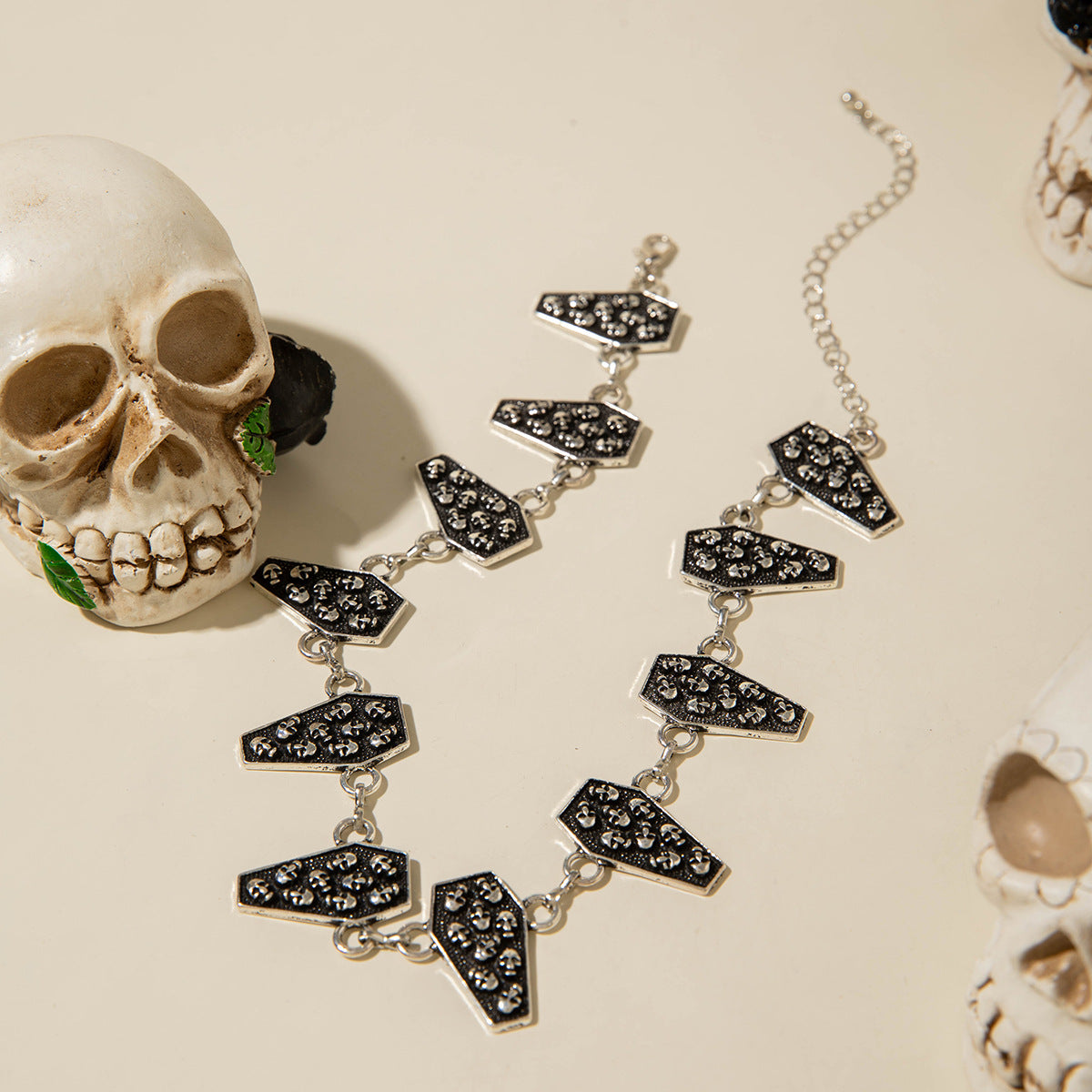 Wholesale  Skull Coffin Necklace