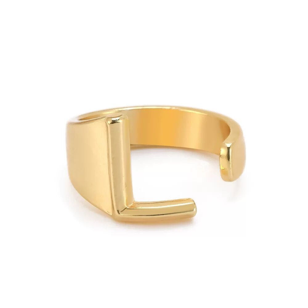 Wholesale English Letter Ring Open Adjustable Ring ACC-RS-TuCai001