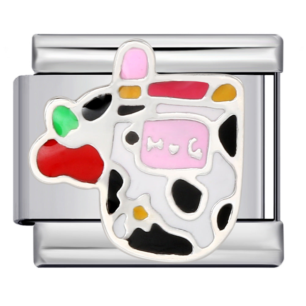 Wholesale Italian Charm Bracelet 9mm DIY Colorful Childhood Toys Creative Stainless Steel Composable Bracelet