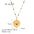 Wholesale  stainless steel necklace clavicle chain 18K gold Devil's Eye inlaid zircon  necklace
