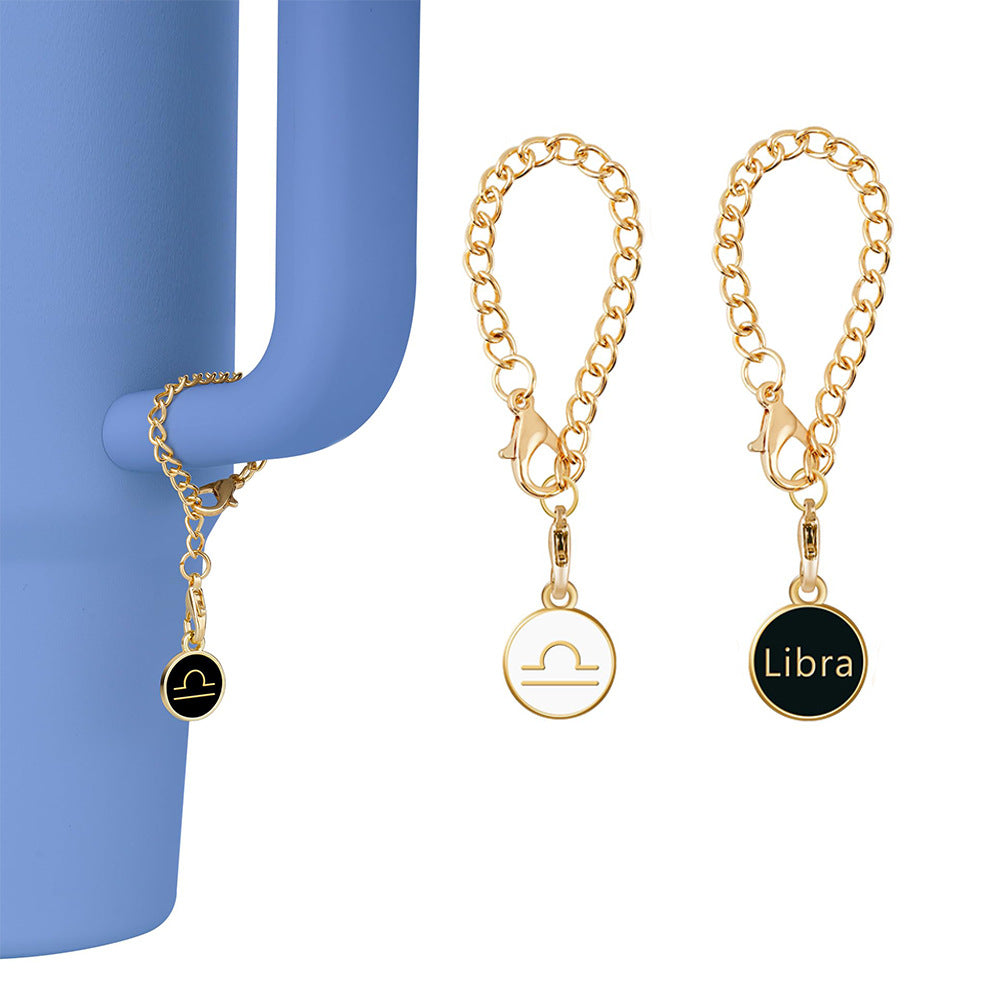 Wholesale Twelve Zodiac Signs Chain 40oz Cup Alloy Pendant Cup Accessories ACC-CA-ShiXuan004