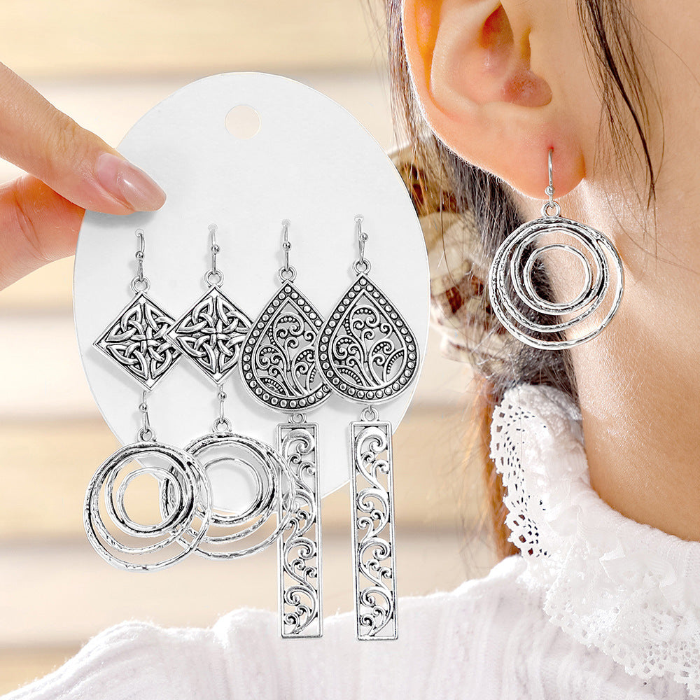 Wholesale Trendy Minimalist Earrings with a High-End Feel,  Vintage Ethnic Style,  Simple and Exquisite Versatile Earrings Wholesale Yiwu