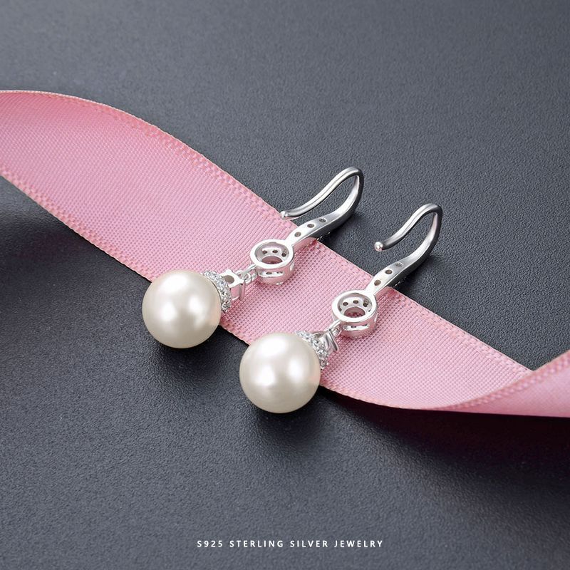 Wholesale S925 sterling silver pearl earrings