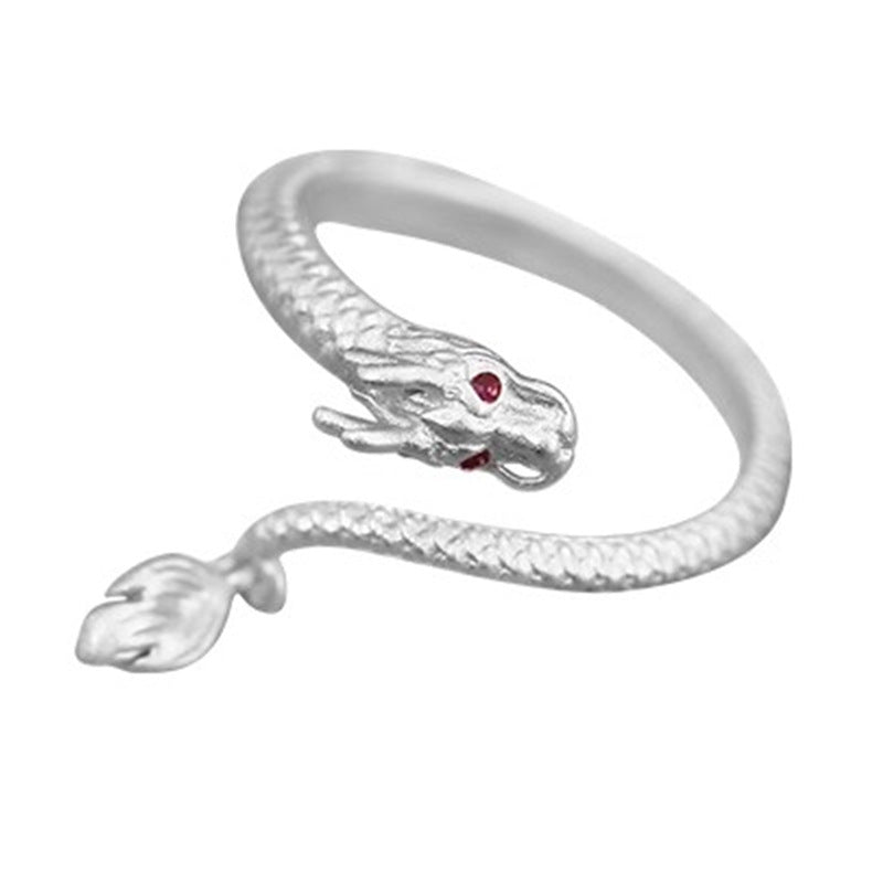 Wholesale Sterling Silver Dragon Swing Tail Adjustable  Ring