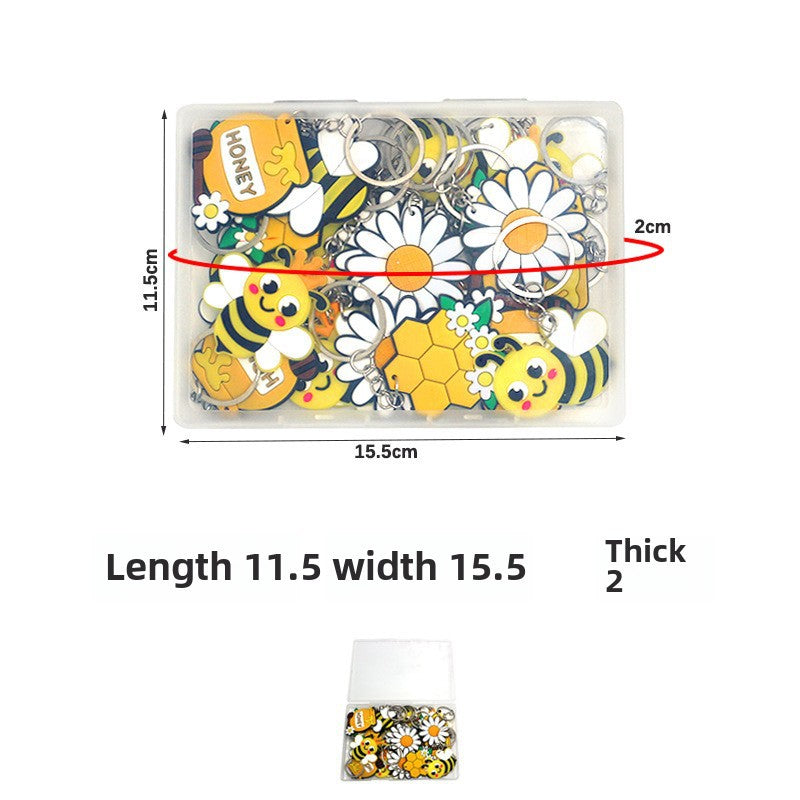 Wholesale PVC cartoon bee keychain