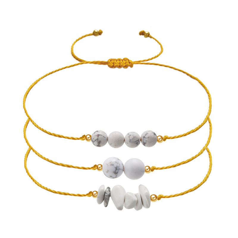 Wholesale stone  citrine amethyst gravel beaded bracelet