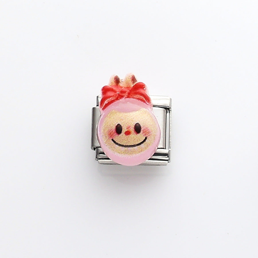 Wholesale 10pcs Italian Charm Bracelet 9mm DIY Splicing Cartoon Character Series Stainless Steel Composable Bracelet