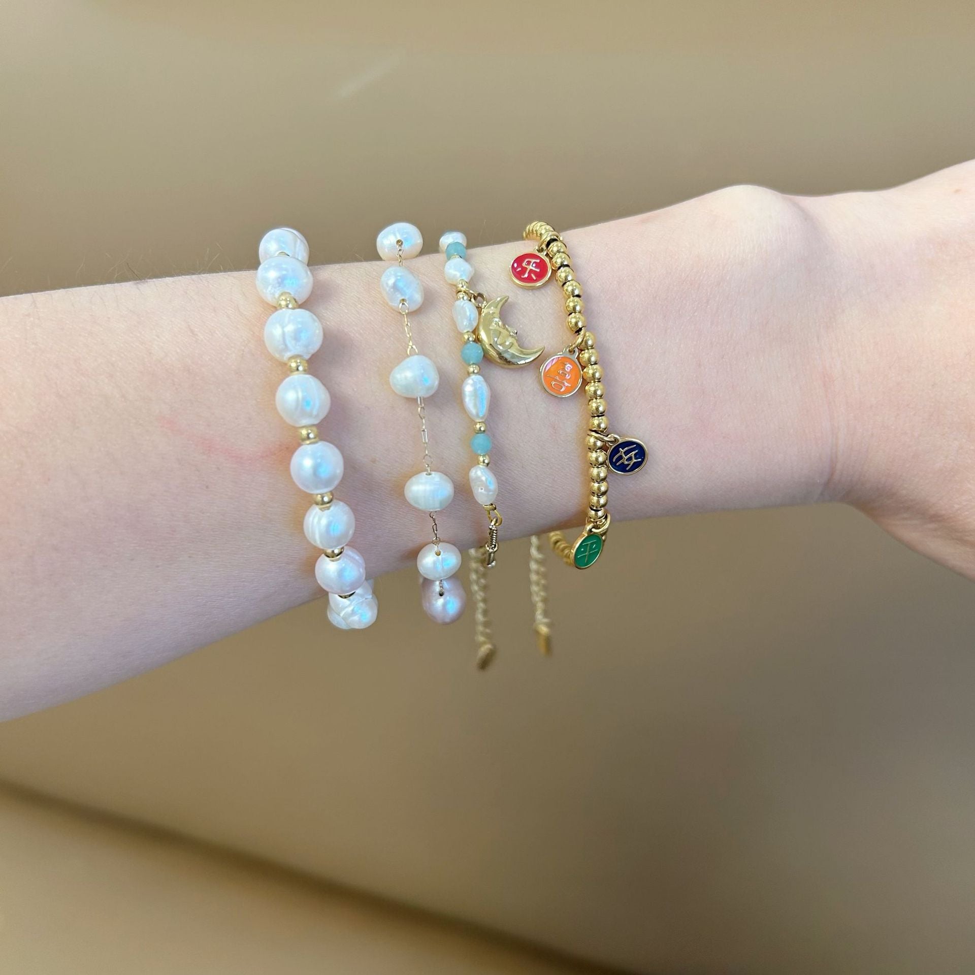 Wholesale stainless steel pearl natural stone bracelet jewelry