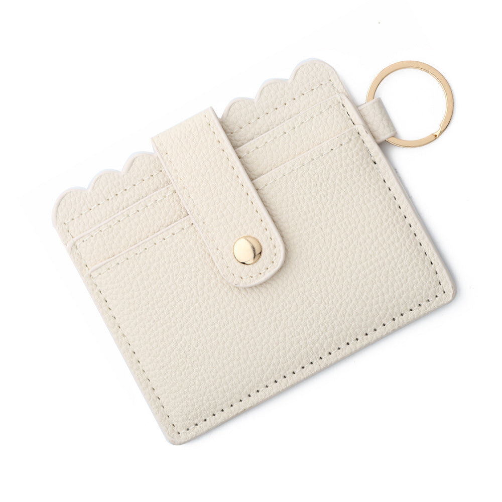 Wholesale Pu LeatherMultiple Card Slots Wristlet Keychain