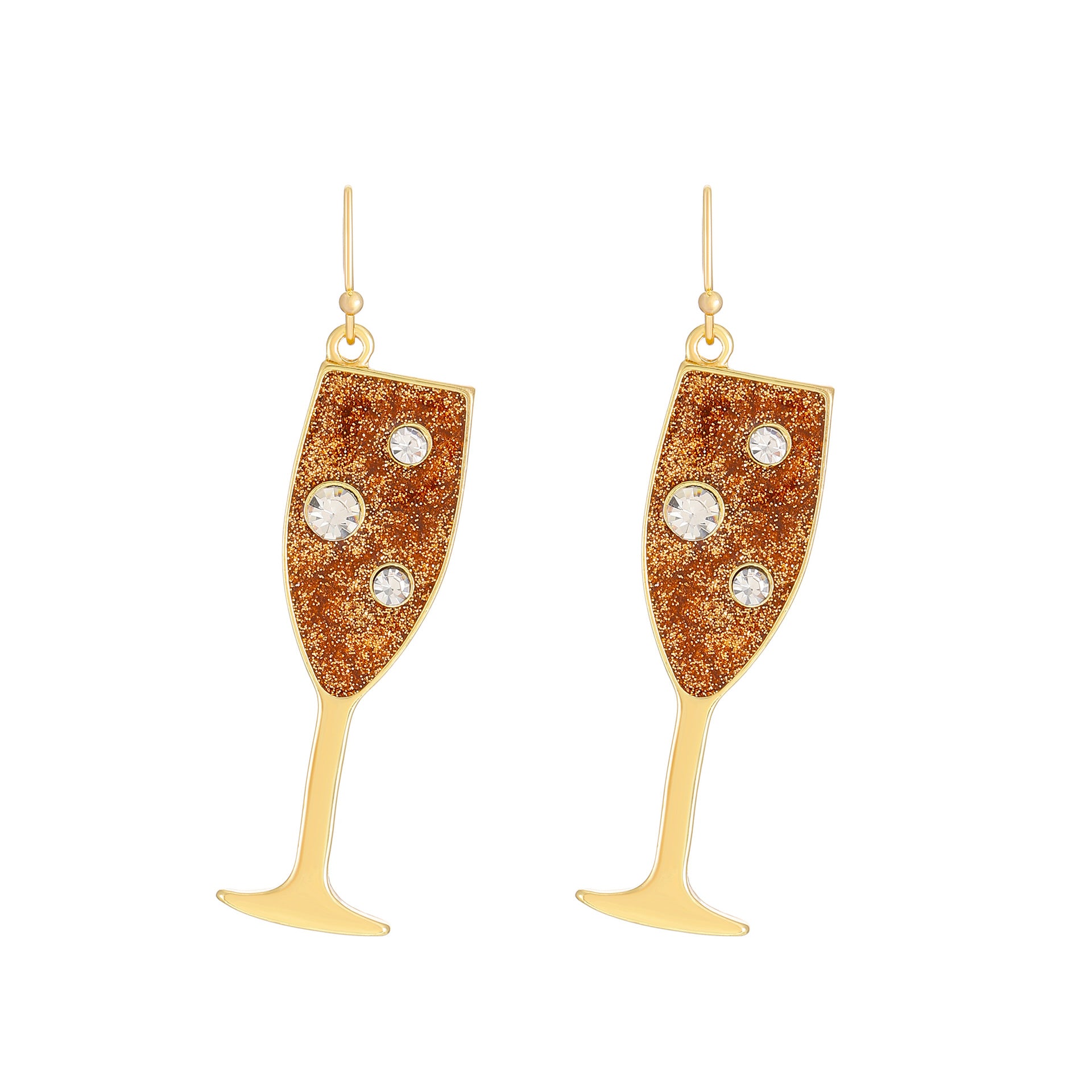 Wholesale Diamond wine glass earrings pastoral vintage leaves snowflake alloy earrings