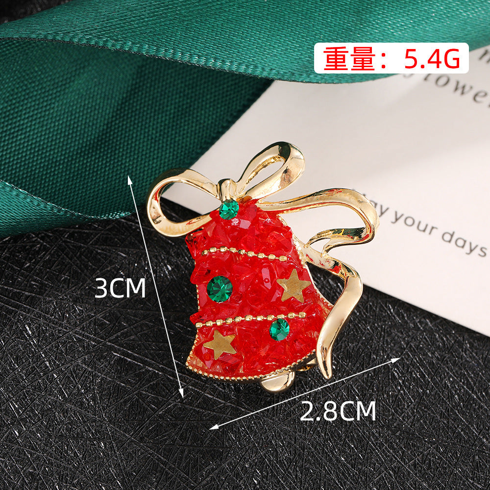 Wholesale Christmas cartoon snowflake alloy brooch