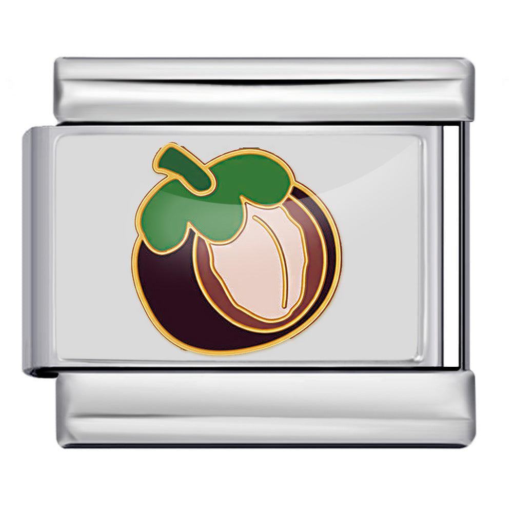 Wholesale  Italian Charm Bracelet 9mm DIY Fruit and Vegetable Series Creative Stainless Steel Composable Bracelet