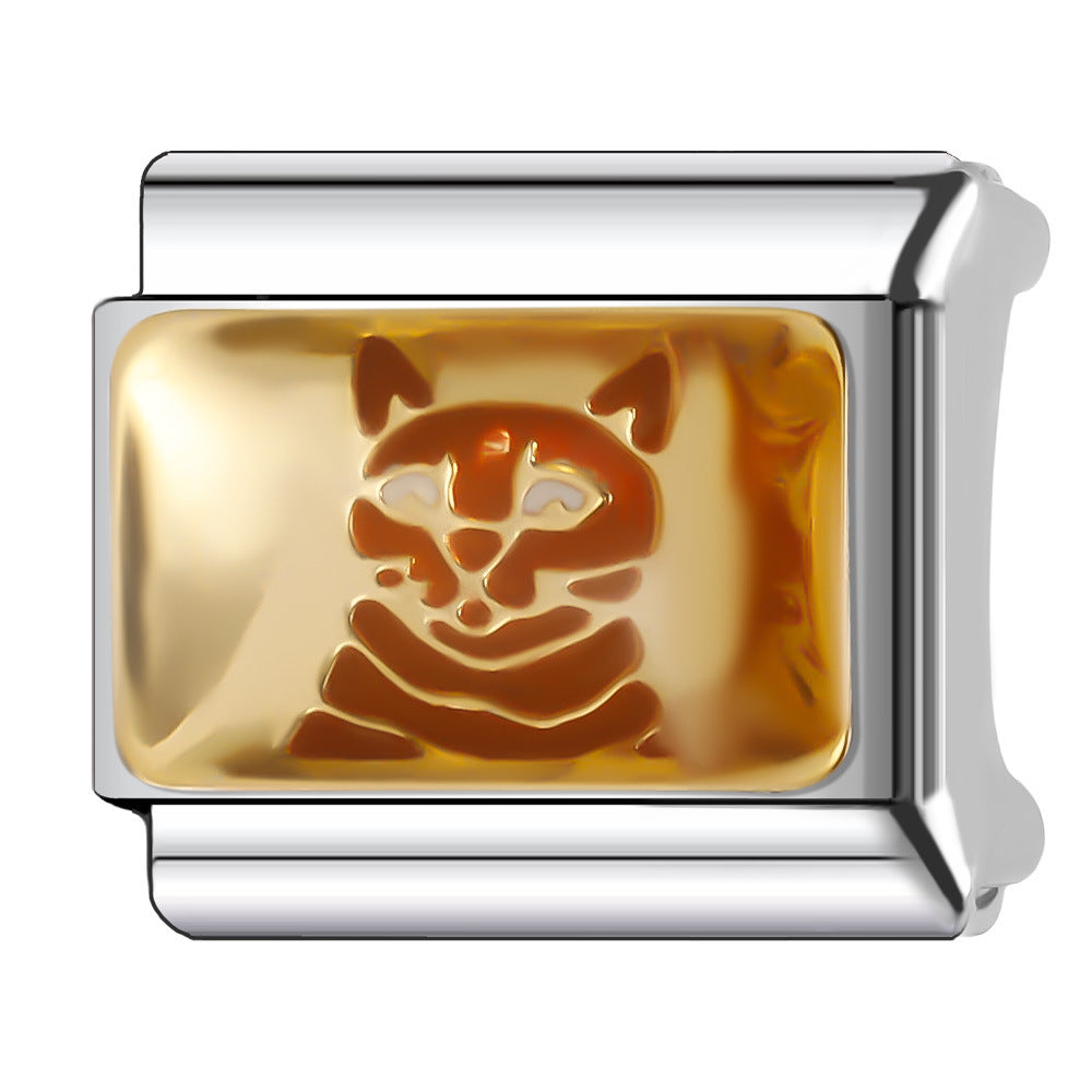 Wholesale Italian Charm Bracelet 9mm DIY Splicing Cute Animal Stainless Steel Composable Bracelet