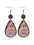Wholesale  Irregular Graphic Cactus Pattern Leather Earrings