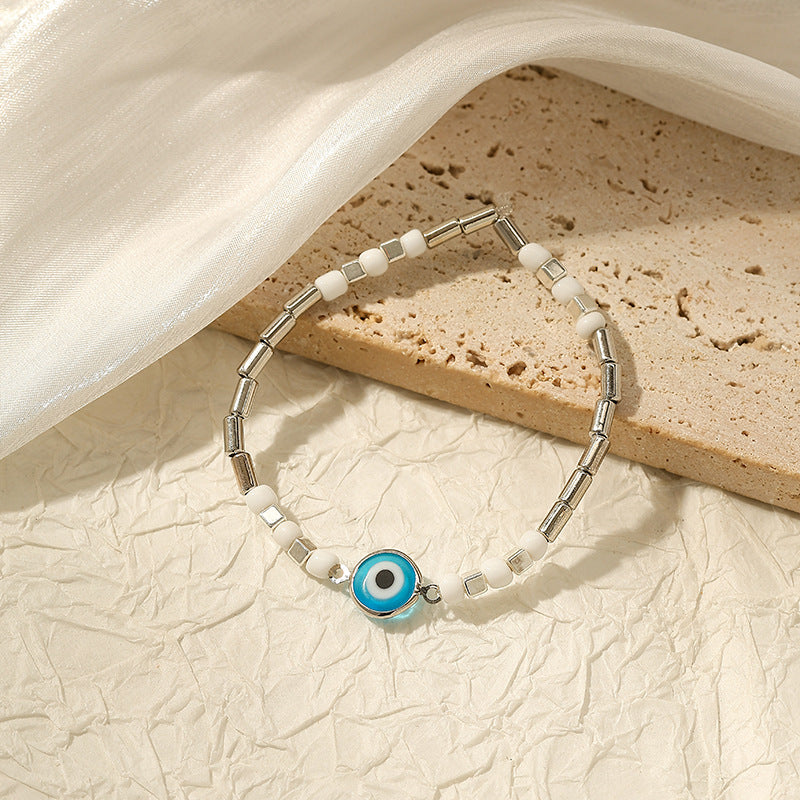 Wholesale Bohemian devil eye irregular bracelet