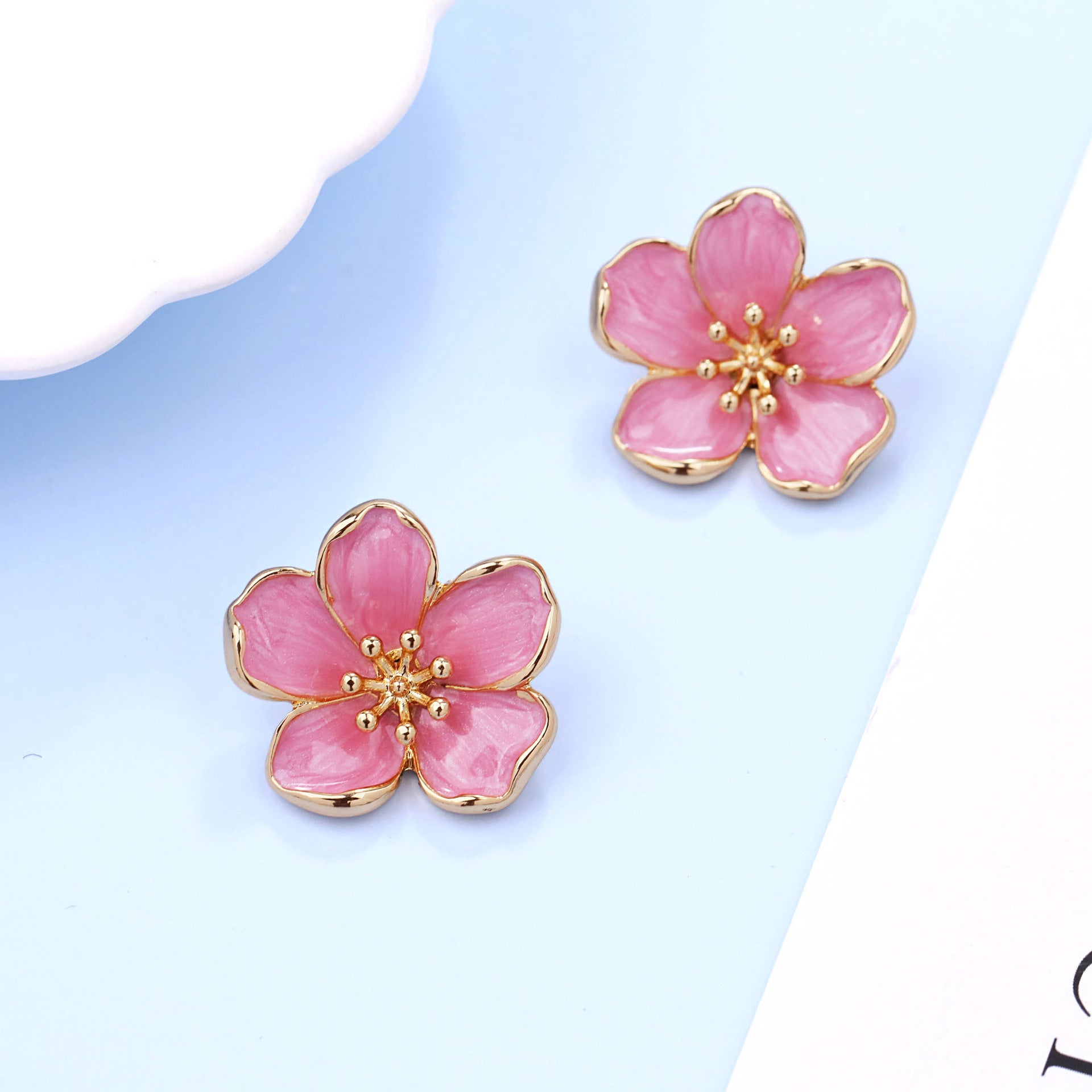 Wholesale Flower Oil Earrings