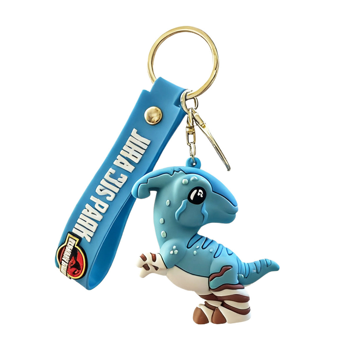 Commercio all'ingrosso dinosauro giurassico portachiavi ciondolo cartoon anime Tyrannosaurus Rex Triceratops