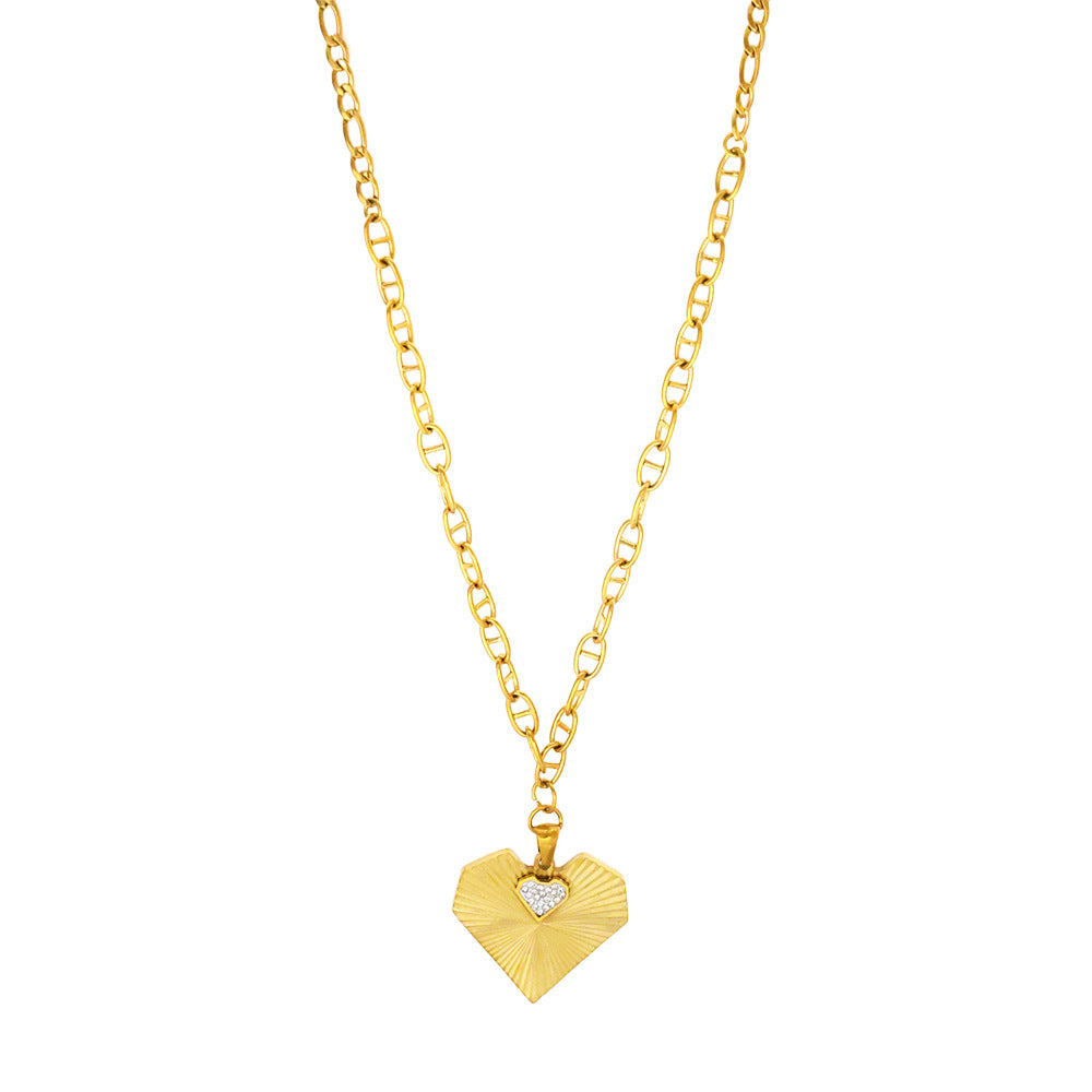 Wholesale Steel Titanium Heart Necklace