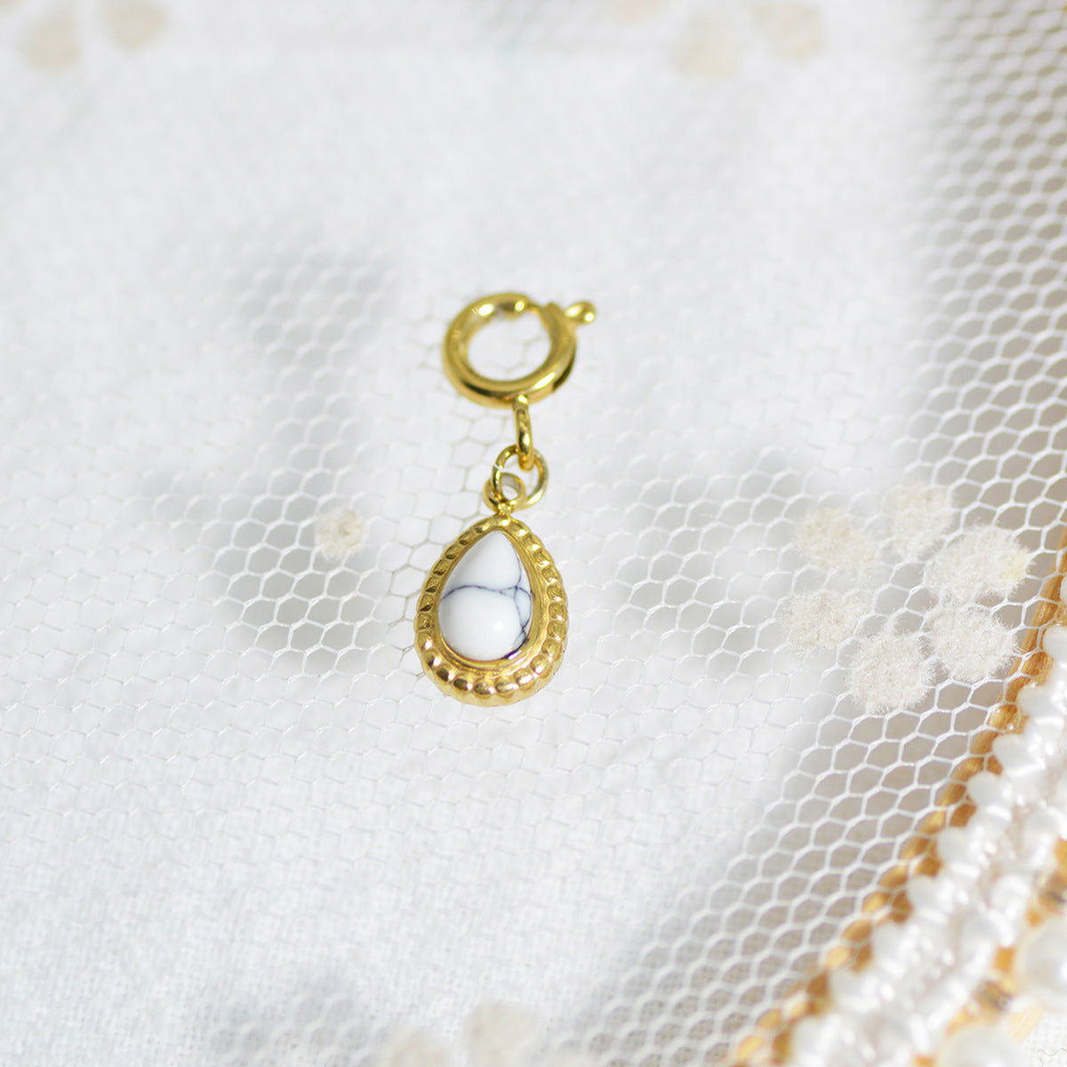 Wholesale Vintage Titanium Steel Necklace DIY Removable Pendant Natural Stone Clavicle Chain ACC-NE-Yachan002