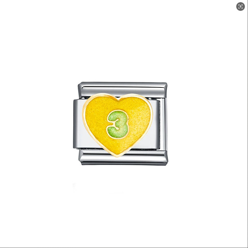 Wholesale Italian Charm Bracelet 9mm DIY Alphabet Numbers  Creative Stainless Steel Composable Bracelet