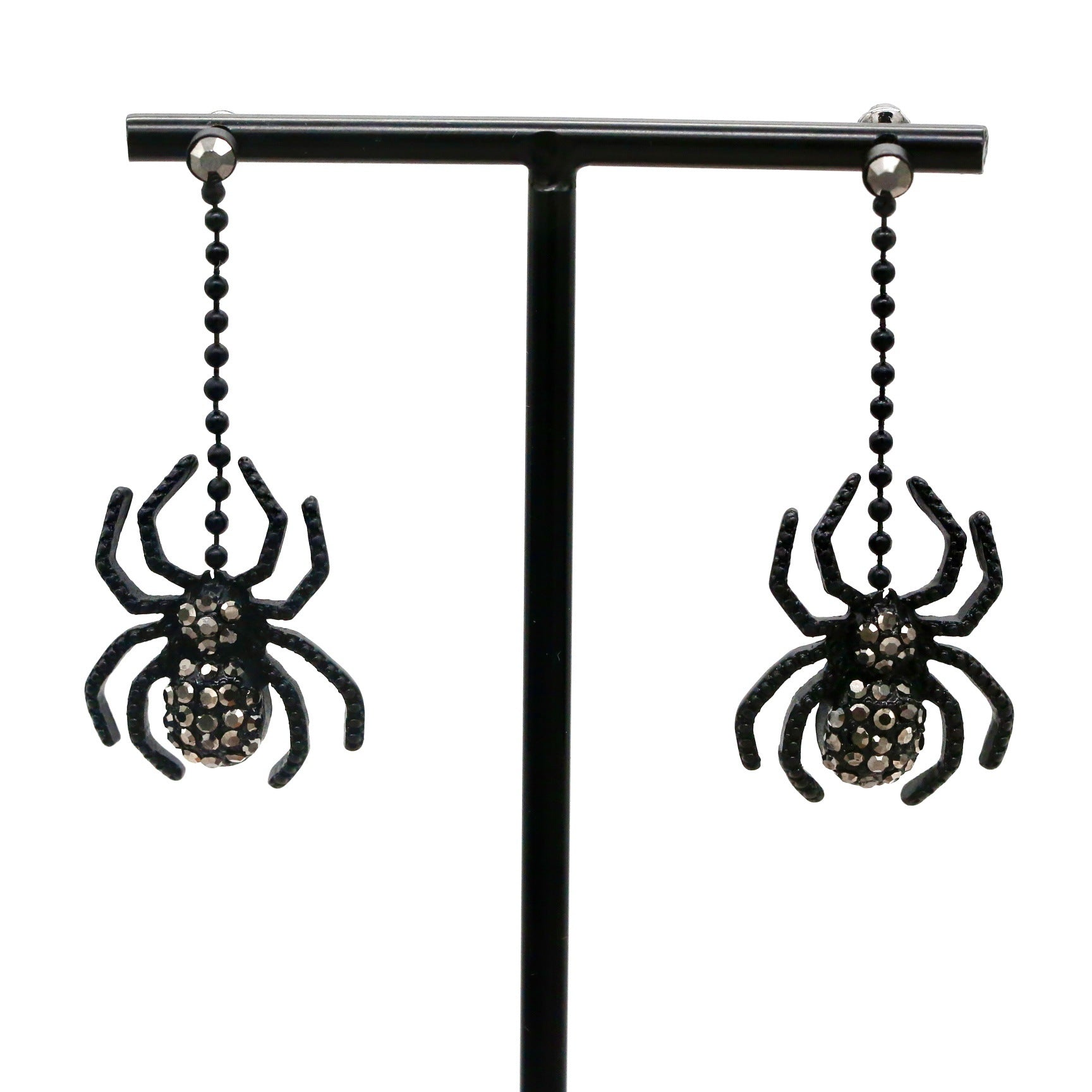 Wholesale  Halloween diamond spider long earrings