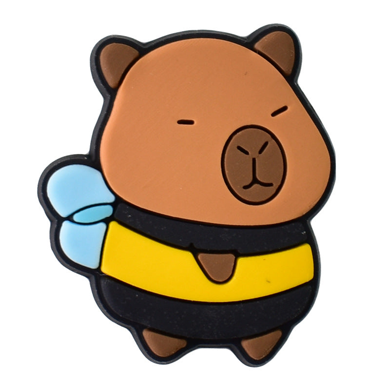 Wholesale Random 100pcs Cartoon Cute Small Animal PVC Soft Rubber Shoe Buckle Decoration ACC-SC-RYY063