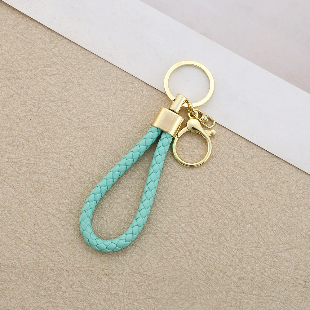 Wholesale Leather Round Dragon Woven Keychain Car Key Accessory Birthday Gift for Colleagues