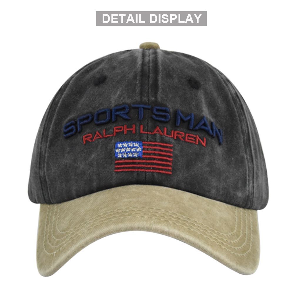 Wholesale Washed Old Cap Solid Color Vintage Tape Embroidered Baseball Cap