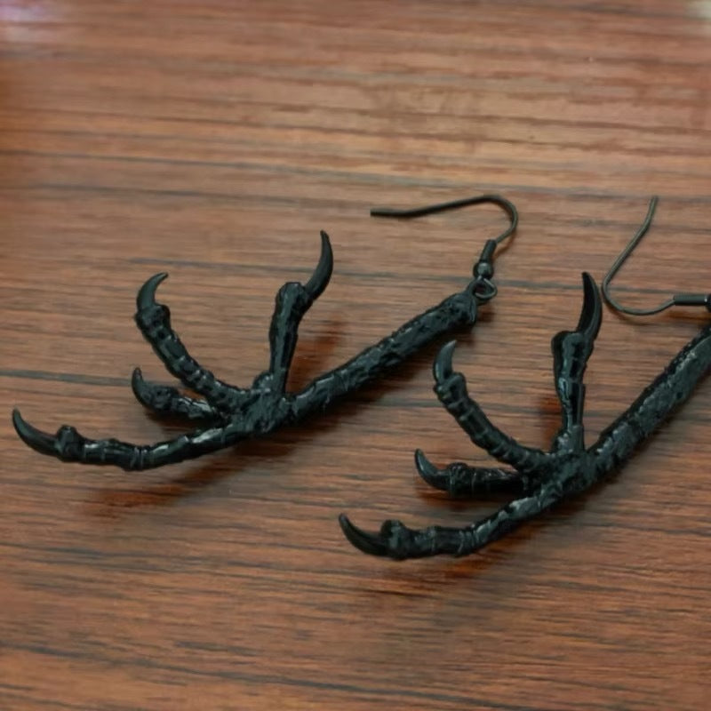 Wholesale  Gothic Black Magic Dragon Claw Earrings