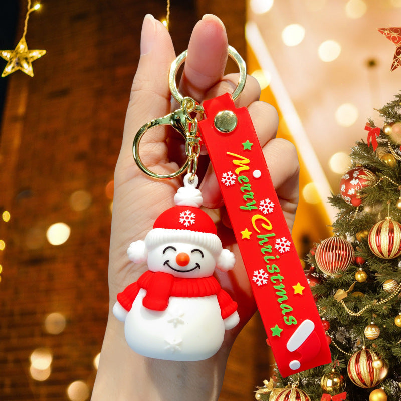 Portachiavi creativo all'ingrosso di Natale con ciondolo carino per zainetto per auto