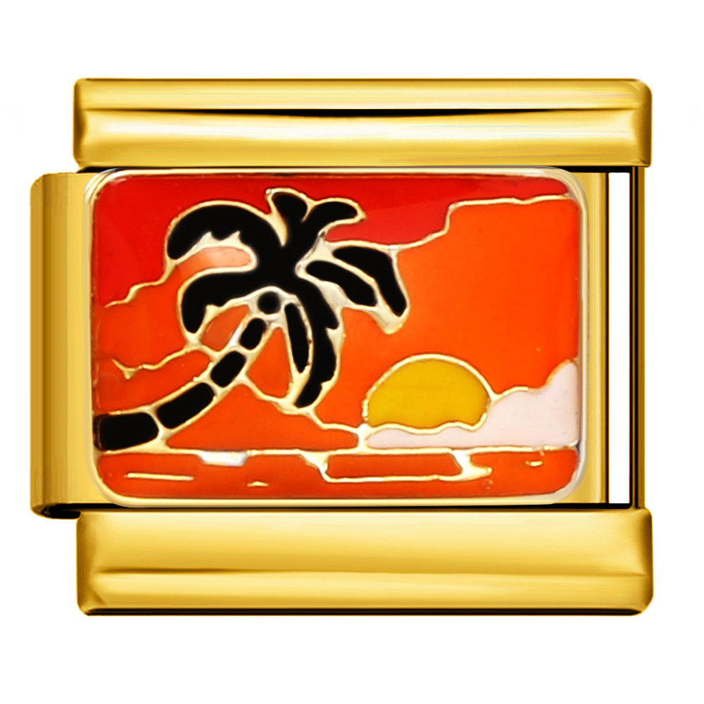 Wholesale Italian Charm Bracelet 9mm DIY Splicing Cute Creative Stainless Steel Composable Bracelet