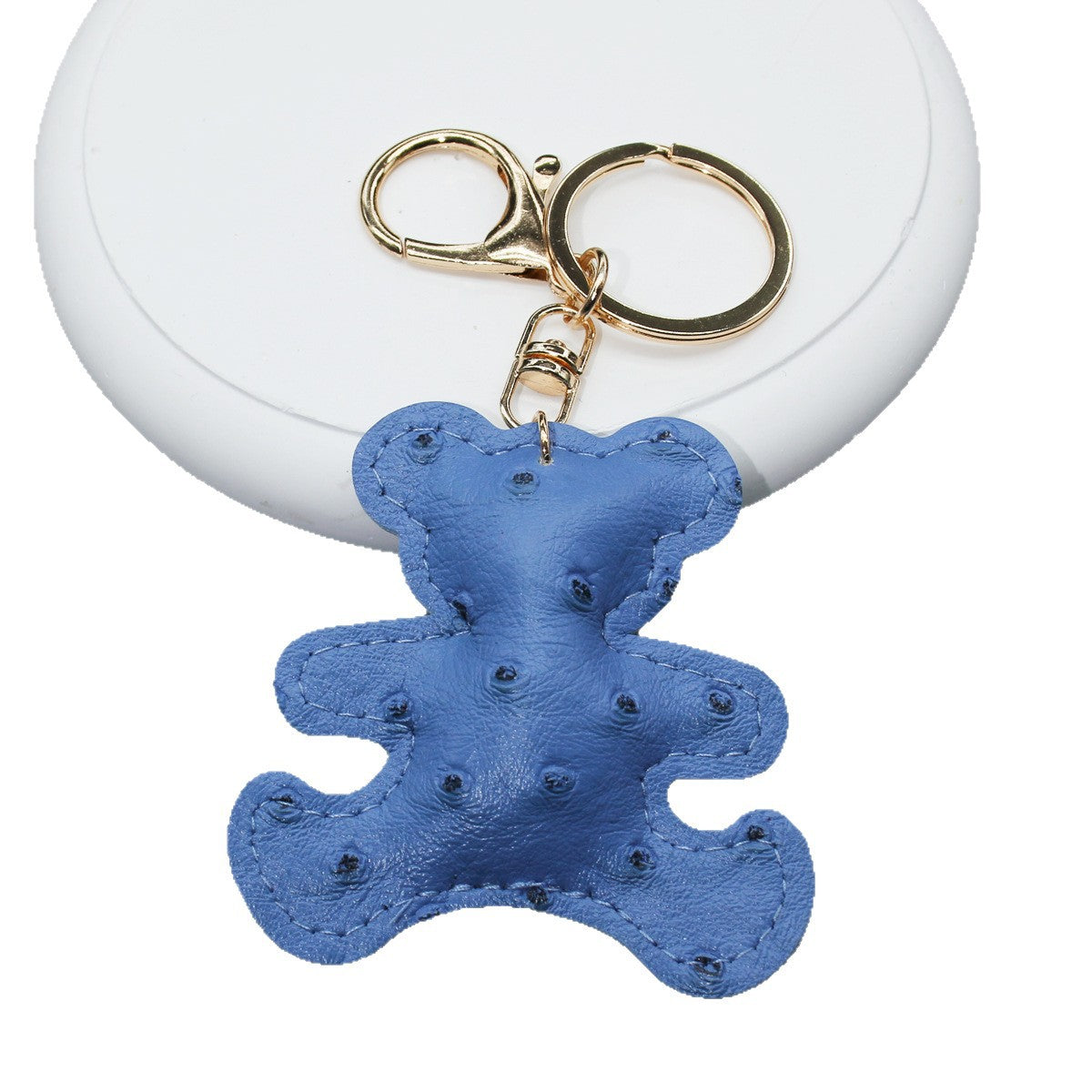 Wholesale  Cartoon Bear Accessories Leather Pattern Car Keychain