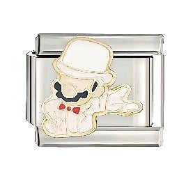 Wholesale  Italian Charm Starter Bracelets DIY square Single Section Creative Stainless Steel Composable Bracelet