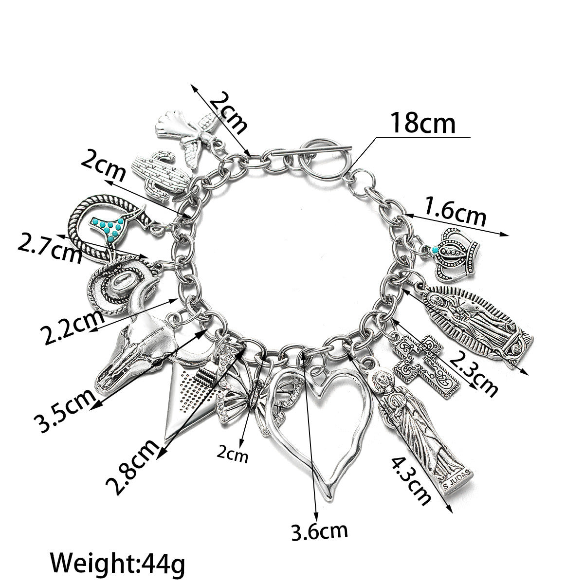 Wholesale Angel Alloy Taurus Maria Cross Bracelet