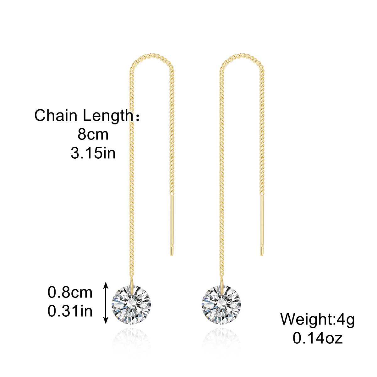 Wholesale  Rhinestone Bird Ear Line Personality Elegant Long Earrings