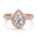 Wholesale  925 silver drop-shaped zircon diamond ring