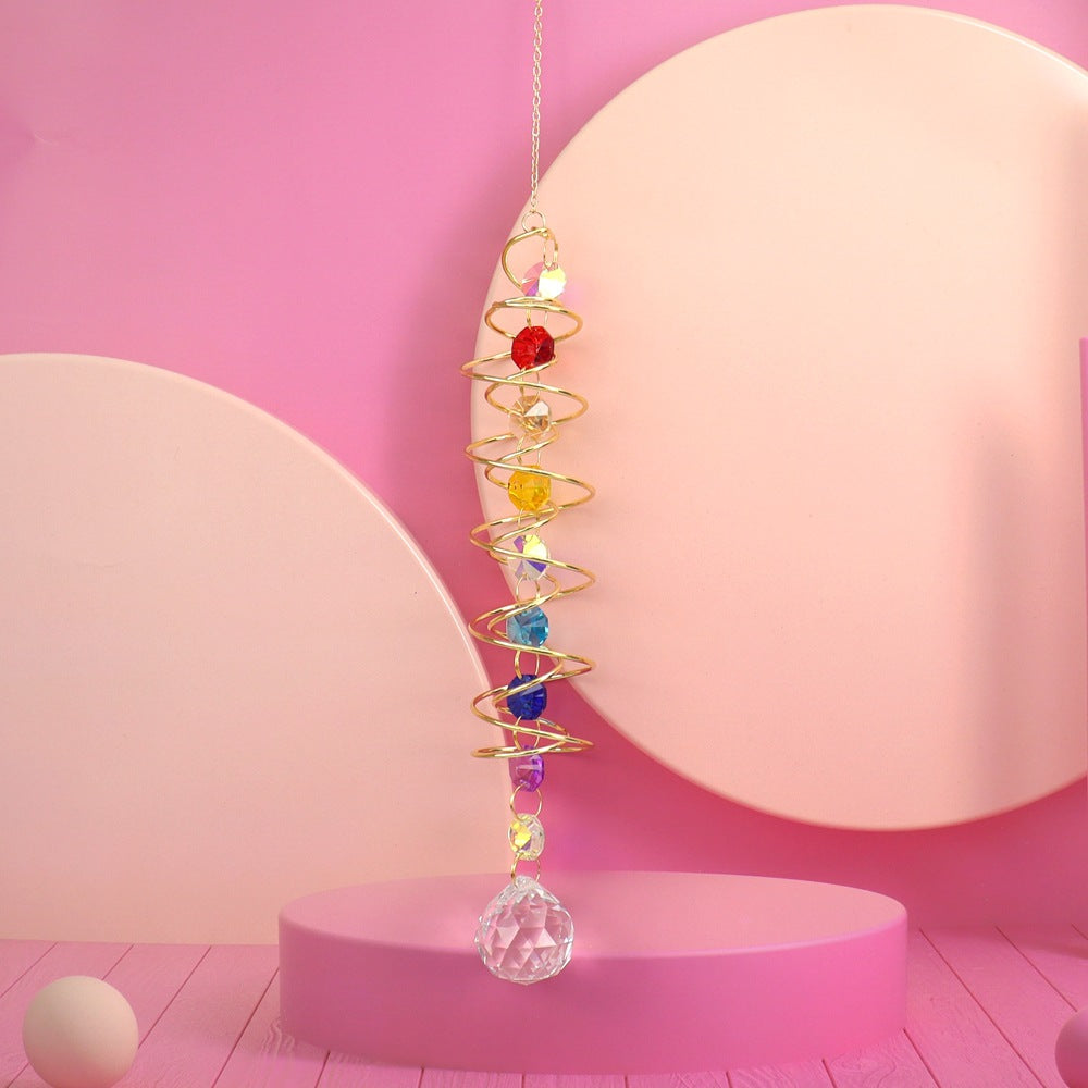 Wholesale Spiral Rotator Sun Catcher Crystal Wind Chime