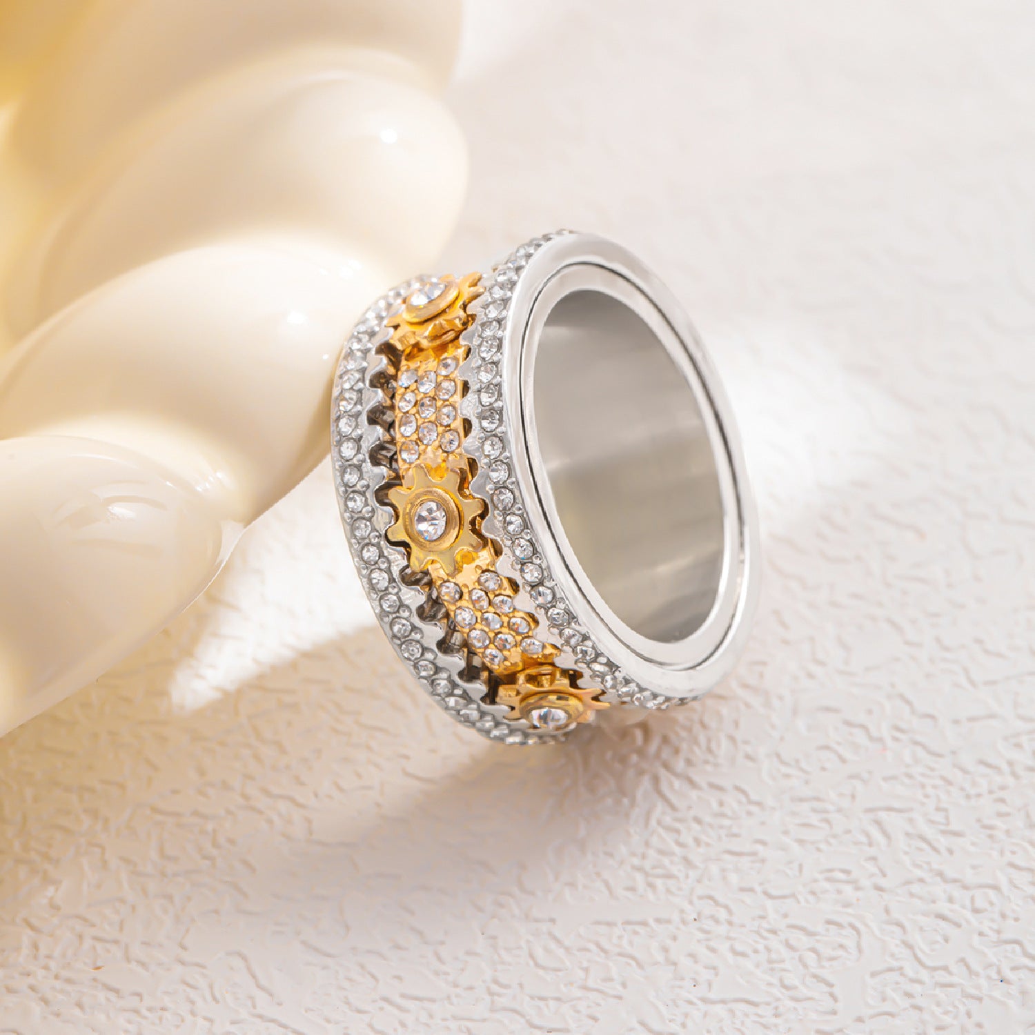 Wholesale Zinc alloy electroplating Gear rotating ring