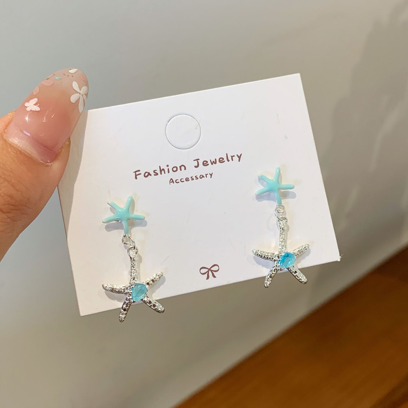Wholesale Starfish Blue Earrings