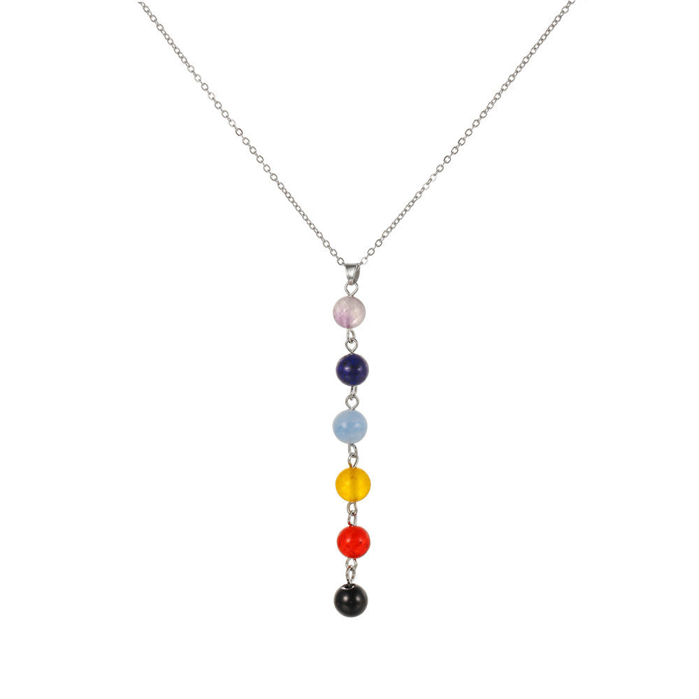 Wholesale Colorful Beads Pendant Necklace Alloy Necklaces ACC-NE-ZhuJi014