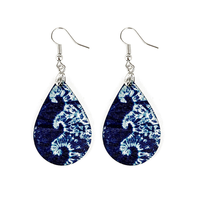 Wholesale Waves Wooden Earrings
