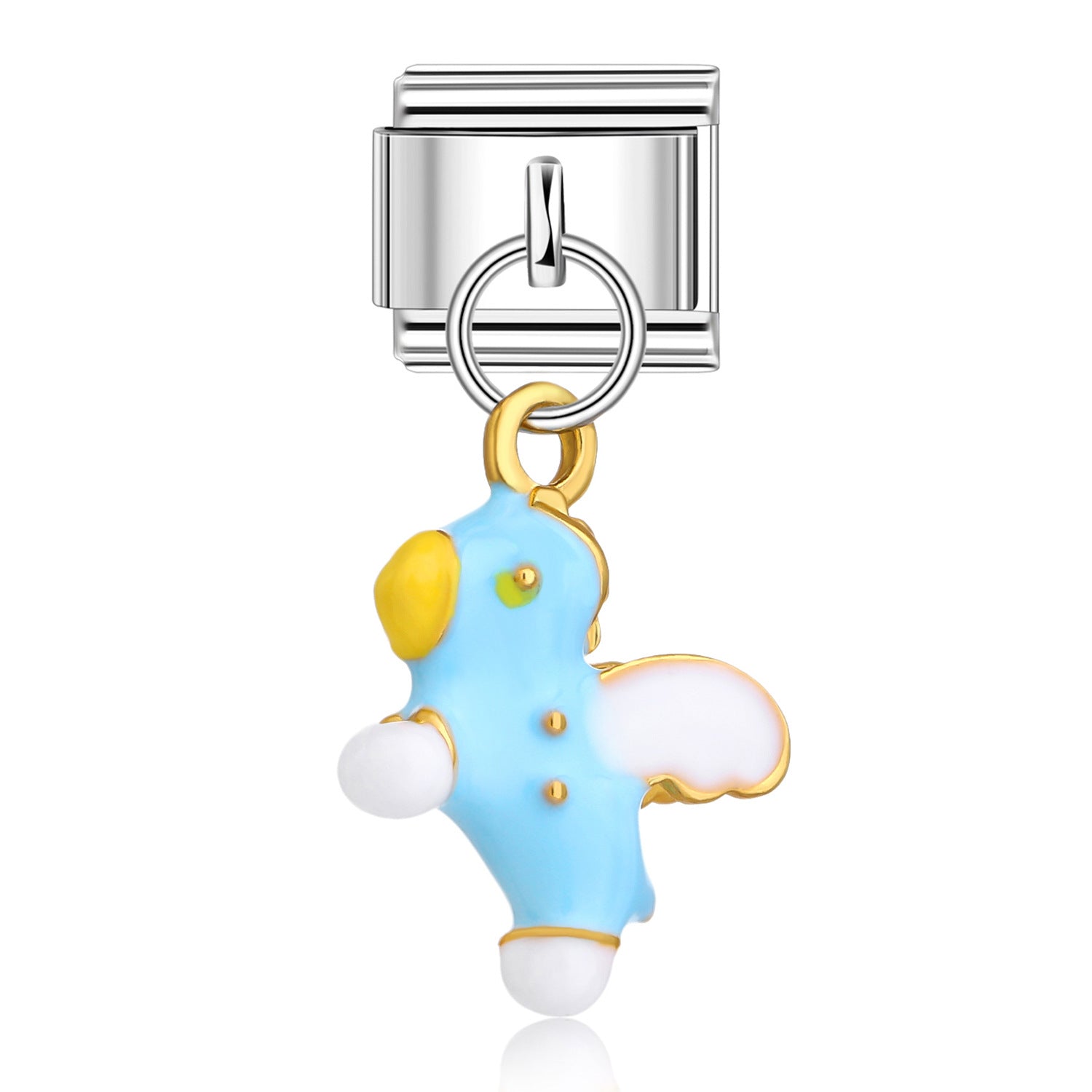 Wholesale 10pcs Italian Charm Bracelet 9mm DIY Splicing Love Animal Series Stainless Steel Composable Bracelet